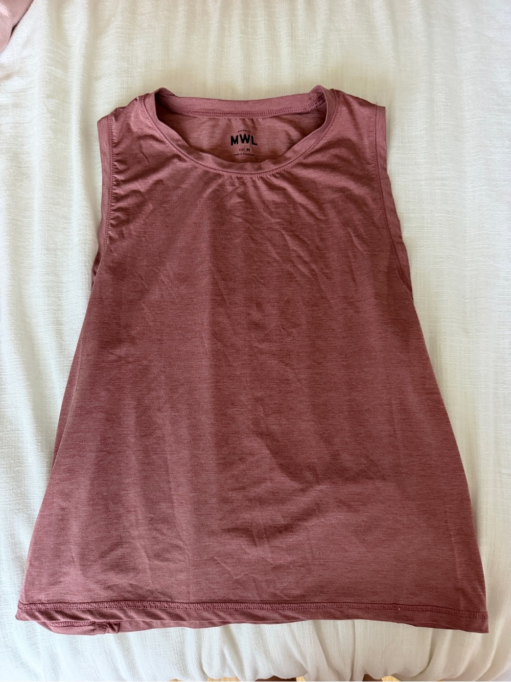 Madewell Sleeveless Crew Tank in Dusty Rose